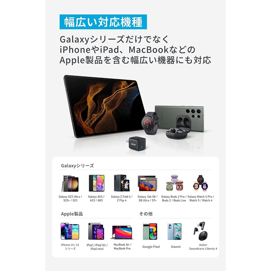 Anker 313 Charger (Ace, 45W) (USB PD 充電器 USB-C) 【GaN(窒化ガリウム) II採用/USB PD対応/PPS規格対応/PSE技術基準適合/折りたたみ式プラグ】 | Anker | 07