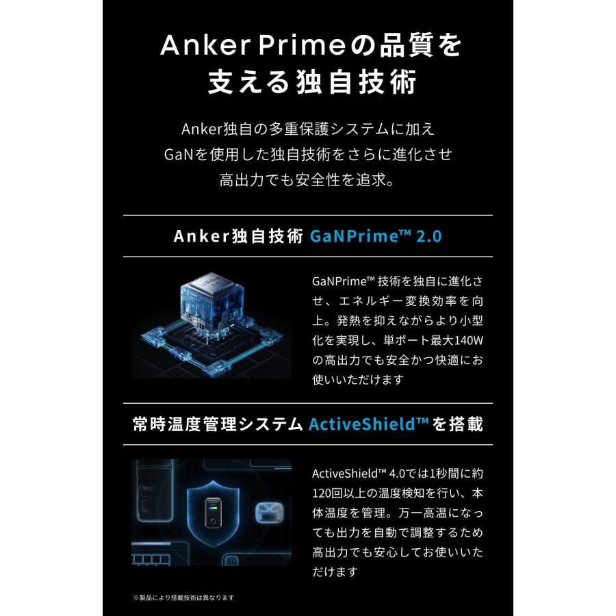 Anker Prime Charger (160W, 3 Ports) シルバー 【PSE技術基準適合/折りたたみ式プラグ/PD対応】iPhone 17シリーズ iPhone Air MacBook Windows PC iPadの画像