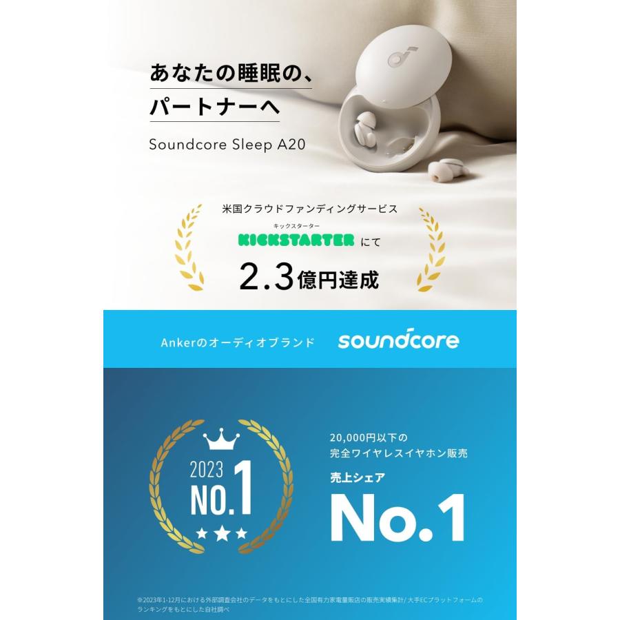Anker Soundcore Sleep A20 (ワイヤレスイヤホン Bluetooth 5.3 Anker Soundcore Sleep A20 (ワイヤレスイヤホン Bluetooth 5.3