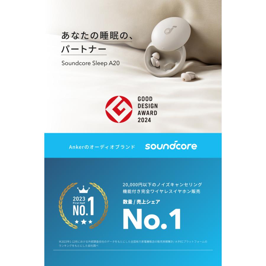 Soundcore Sleep A20 美品 Soundcore Sleep A20 Noise Blocking Sleep Earbuds Sleep