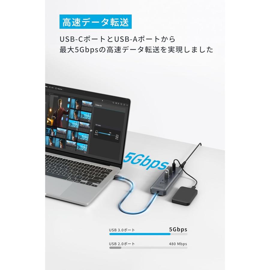 Anker（アンカー） Anker USB-C データ ハブ (8-in-1, 5Gbps) 高速