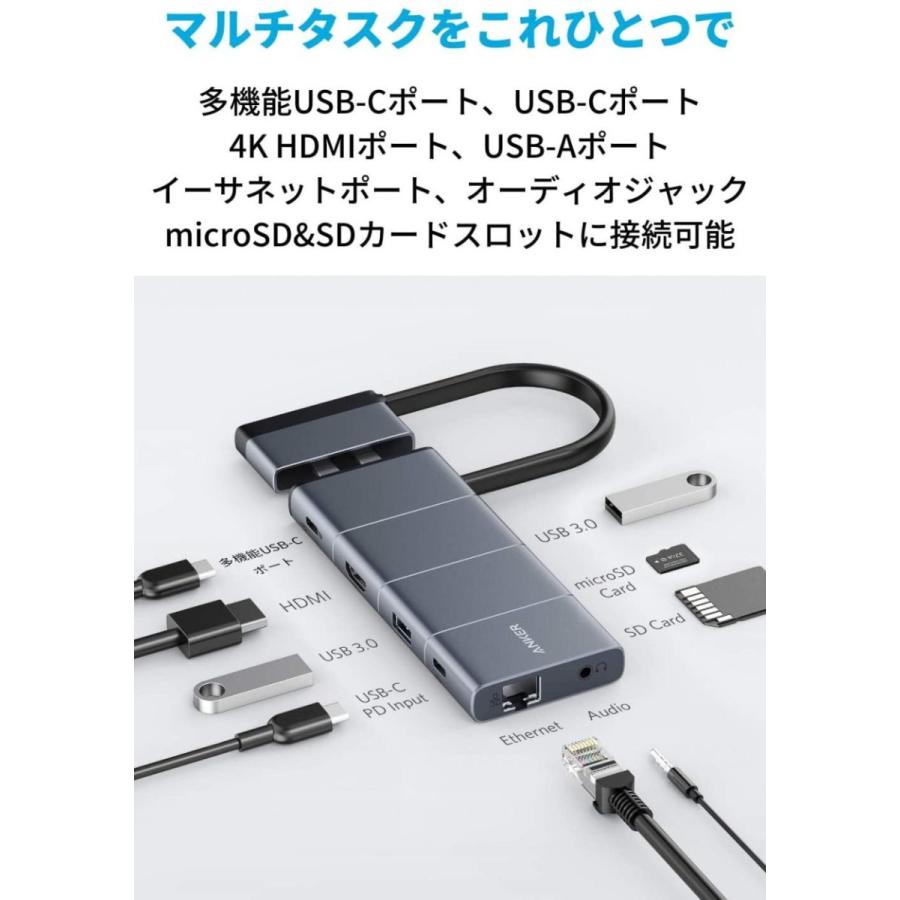 Anker PowerExpand 9-in-2 USB-C メディア ハブ 4K HDMIポート 100W PD対応 USB-Cポート 多機能USB-Cポート アンカー｜ankerdirect｜04