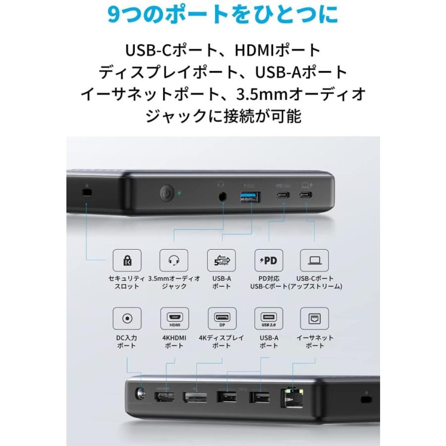 Anker PowerExpand 9-in-1 USB-C PD Dock ドッキング Anker PowerExpand 9-in-1 USB-C PD Dock ドッキング