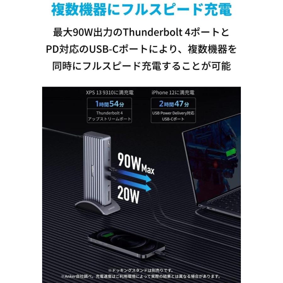 Anker PowerExpand 12-in-1 Thunderbolt 4 Dock (APEX) ドッキングステーション 90W出力 USB Power Delivery 対応 USB-Cポート アンカー｜ankerdirect｜04