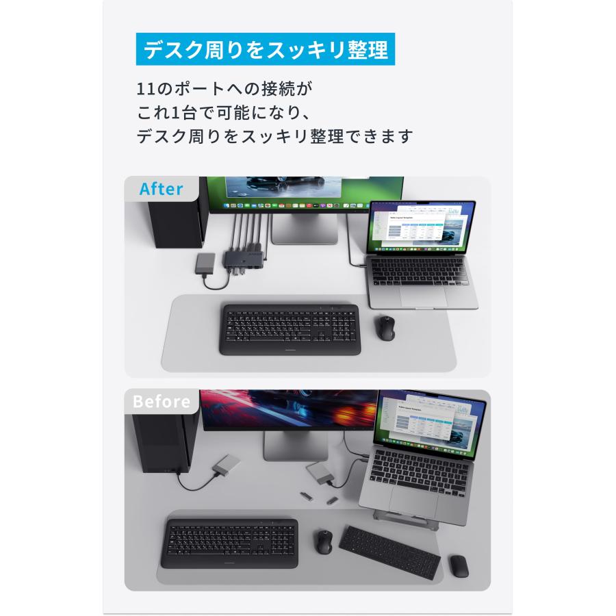 Anker KVM Switch (4K, For デスクトップPC & ノートPC) 11-in-1 Anker KVM Switch (4K, For デスクトップPC & ノートPC) 11-in-1