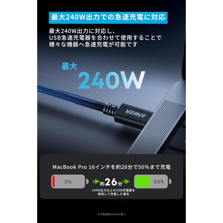 Anker（アンカー） Anker Prime USB-C & USB-C ケーブル Thunderbolt 5