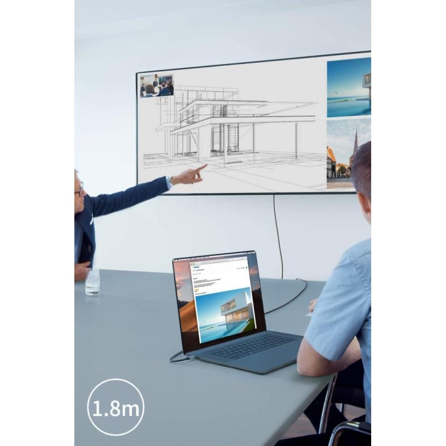 Anker（アンカー） 高耐久ナイロン USB-C & HDMI ケーブル (1.8m)【4K