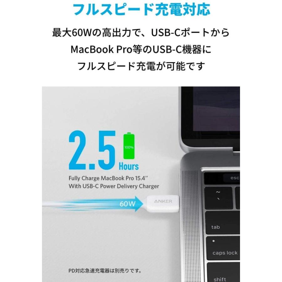 Anker PowerLine III USB-C & USB-C 2.0 ケーブル 1.8m 超高耐久 60W USB PD対応 MacBook Pro/Air iPad Pro Galaxy 等対応 アンカー｜ankerdirect｜04