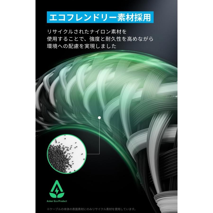 Anker Prime 高耐久ナイロン USB-C & USB-C ケーブル 240W USB PD対応 iPhone 15 / 15 Pro MacBook Pro/Air iPad Pro/Air 5 Galaxy S24 Pixel LG 対応 | Anker | 07