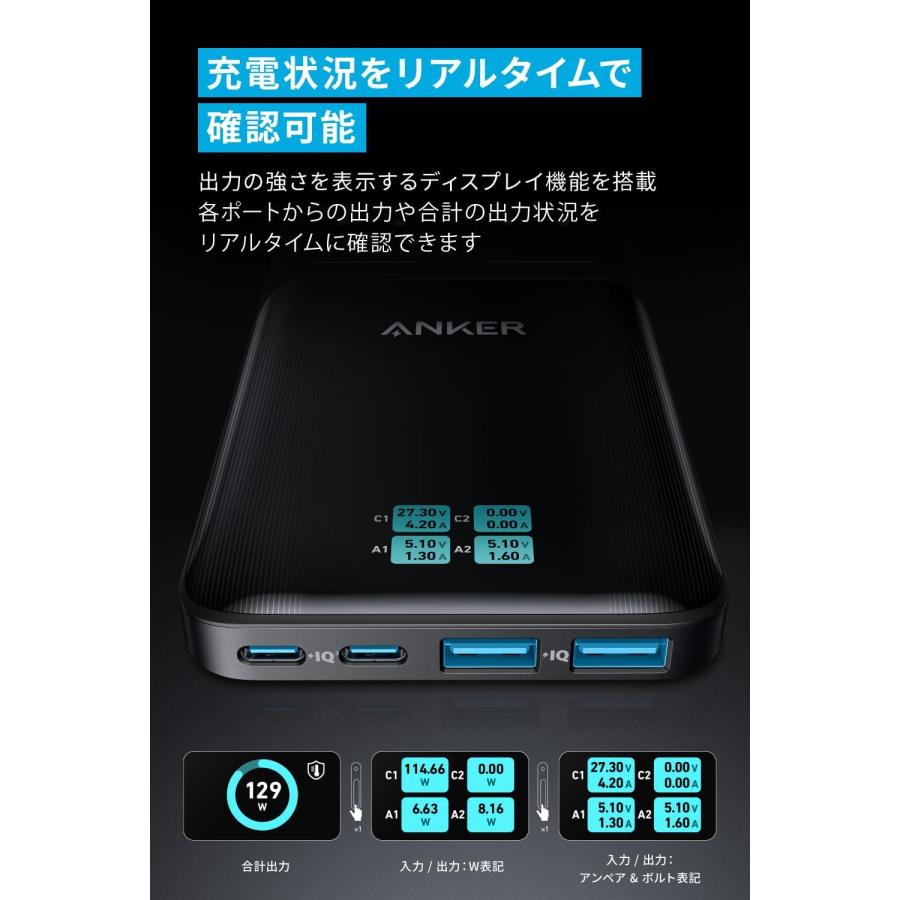 Anker Prime Charging Station (6-in-1, 140W) 6-in-1 充電ステーション) 【独自技術Anker GaNPrime採用/コンセント差込口 2口/ USB-C 2ポート/ USB-A 2ポート】｜ankerdirect｜07