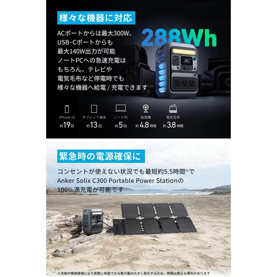 Anker（アンカー） Anker Solix C300 Portable Power Station with