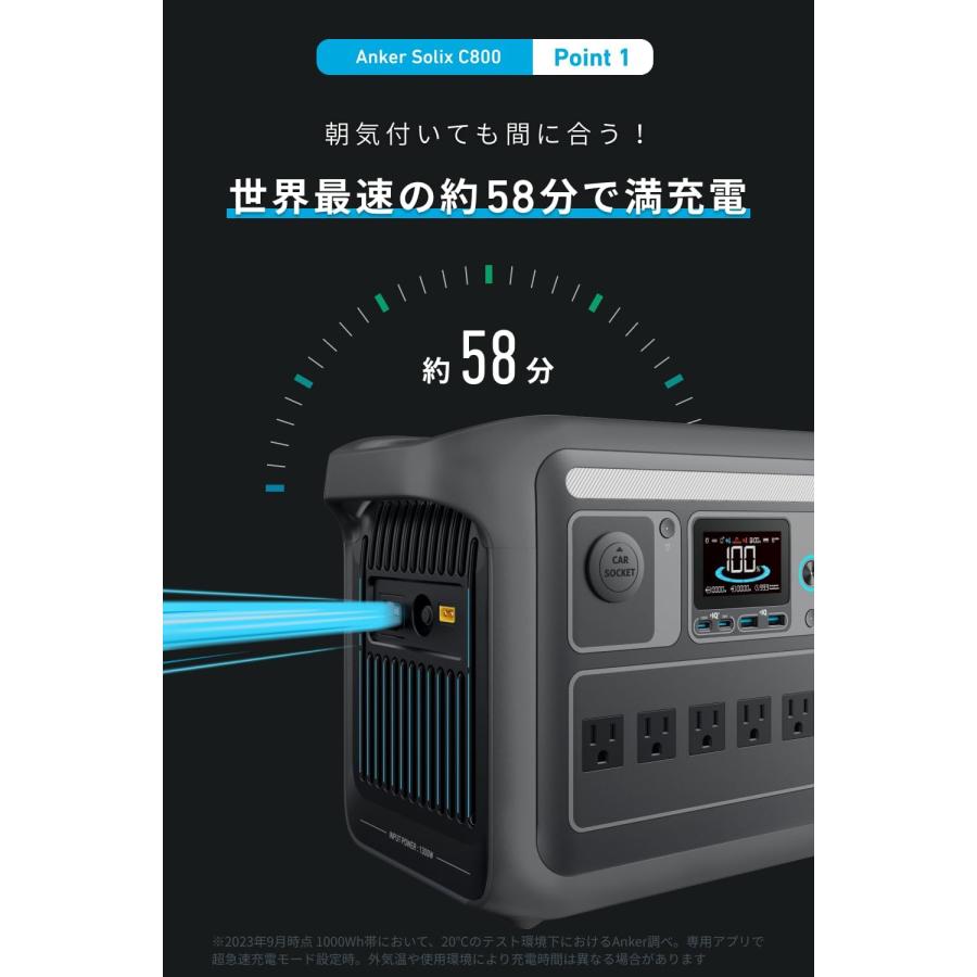 Anker Solix C800 (768Wh) ポータブル電源 & PS100 (100W Anker Solix C800 (768Wh) ポータブル電源 & PS100 (100W
