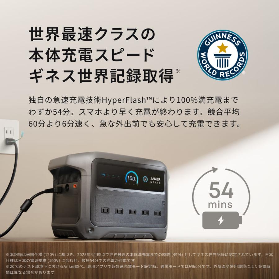 Anker（アンカー） ポータブル電源 Anker Solix C1000 Gen 2 Portable