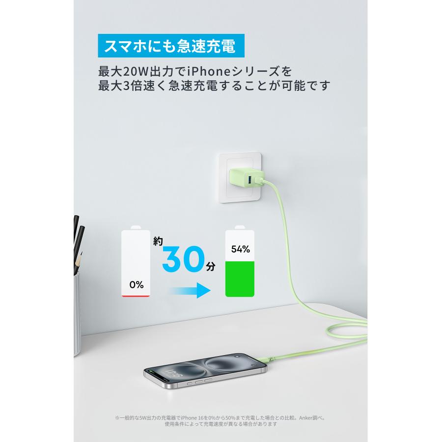 Anker（アンカー） Anker Charger (20W, 2-Port) with USB-C & USB-C