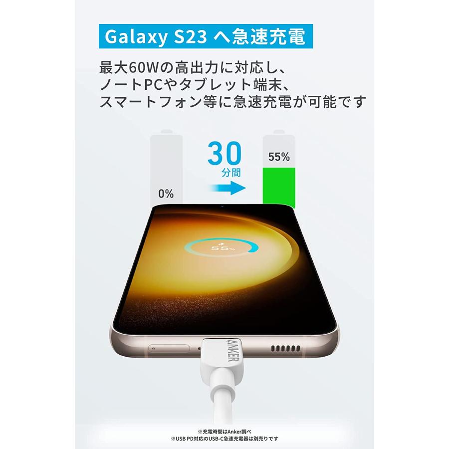 【2本セット】Anker 310 USB-C & USB-C ケーブル 60W USB PD対応 MacBook Pro 対応(1.8m ホワイト) | Anker | 02