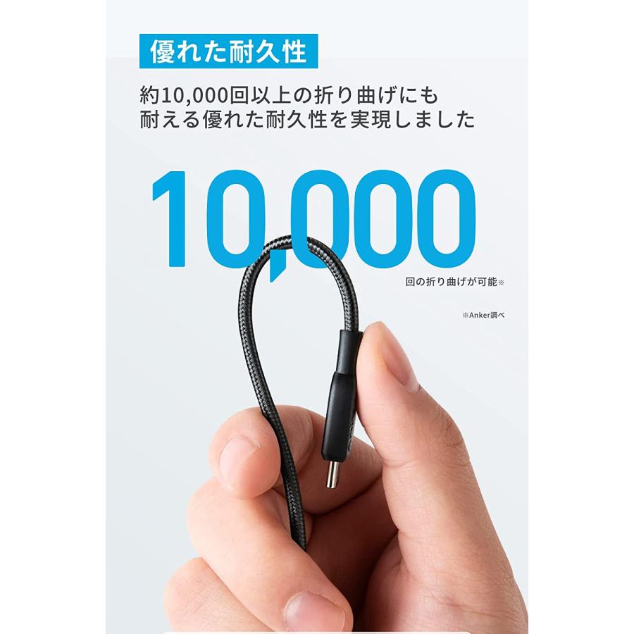 【2本セット】Anker 310 高耐久ナイロン USB-C & USB-Cケーブル 60W USB PD対応 MacBook Pro iPad Pro iPad Air 4 Galaxy S23 (1.8m ブラック)｜ankerdirect｜04