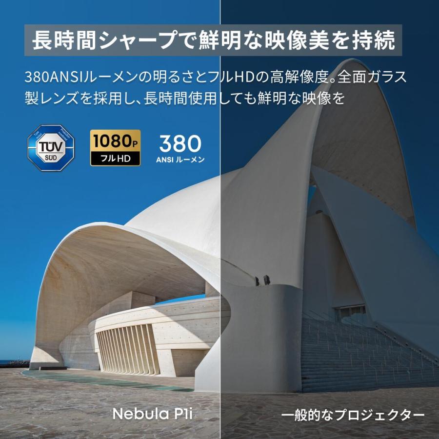Anker Soundcore Nebula P1i (フリップ式スピーカー搭載ホームプロジェクター)【ホームシアター 家庭用 フルHD 380ANSIルーメン ステレオ Netflix対応】 | Soundcore（Anker） | 03