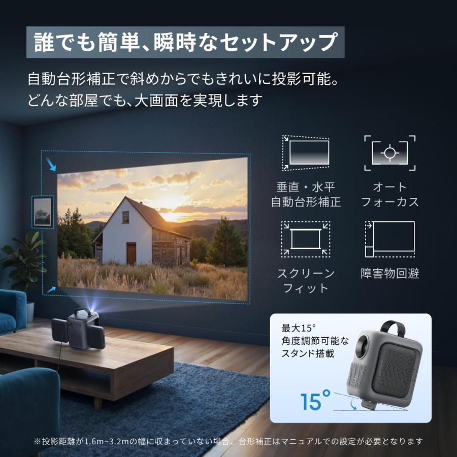 Anker Soundcore Nebula P1i (フリップ式スピーカー搭載ホームプロジェクター)【ホームシアター 家庭用 フルHD 380ANSIルーメン ステレオ Netflix対応】 | Soundcore（Anker） | 06