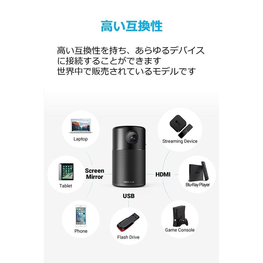 プロジェクター 小型 天井映し Anker Nebula Capsule モバイル