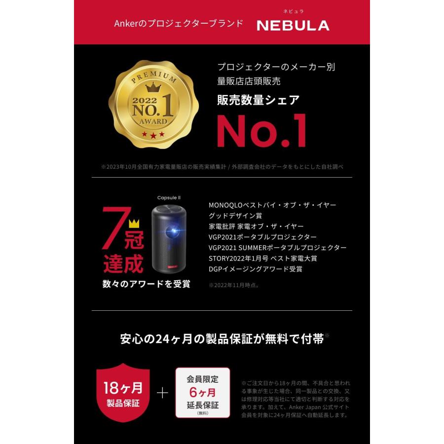Anker Nebula Capsule Pro(Android搭載モバイルプロジェクター Anker Nebula Capsule Pro(Android搭載モバイルプロジェクター