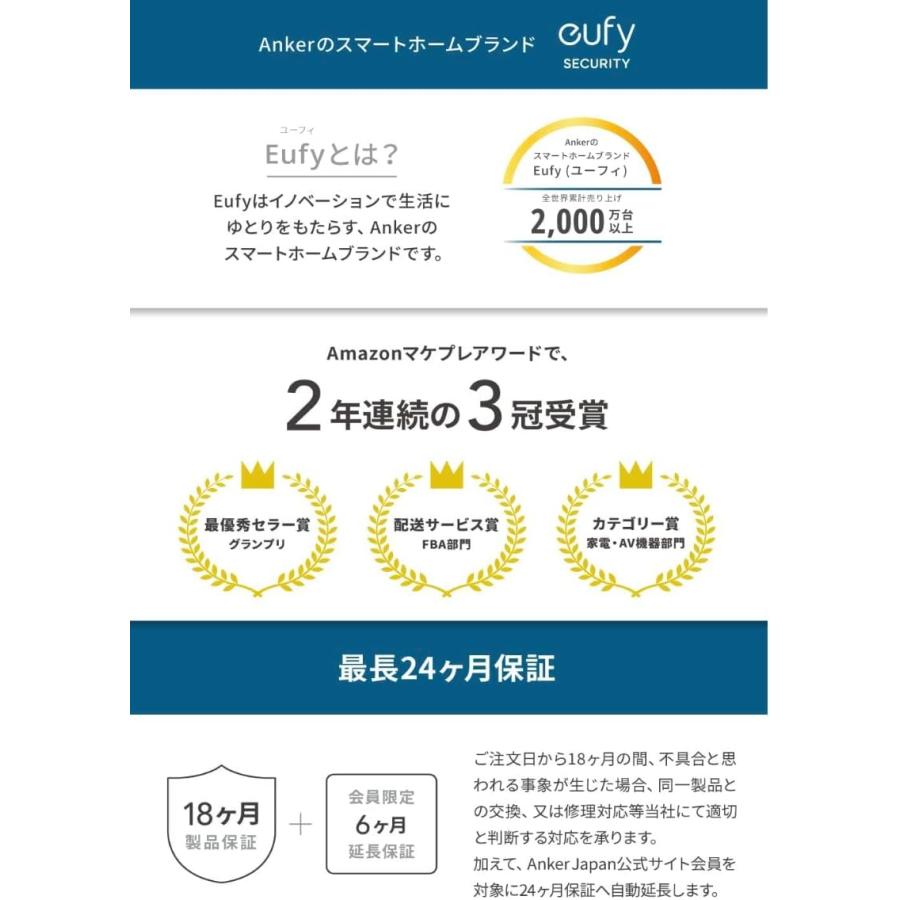 Anker Eufy Solar Wall Light Cam S120 (屋外カメラ) 【ソーラー  