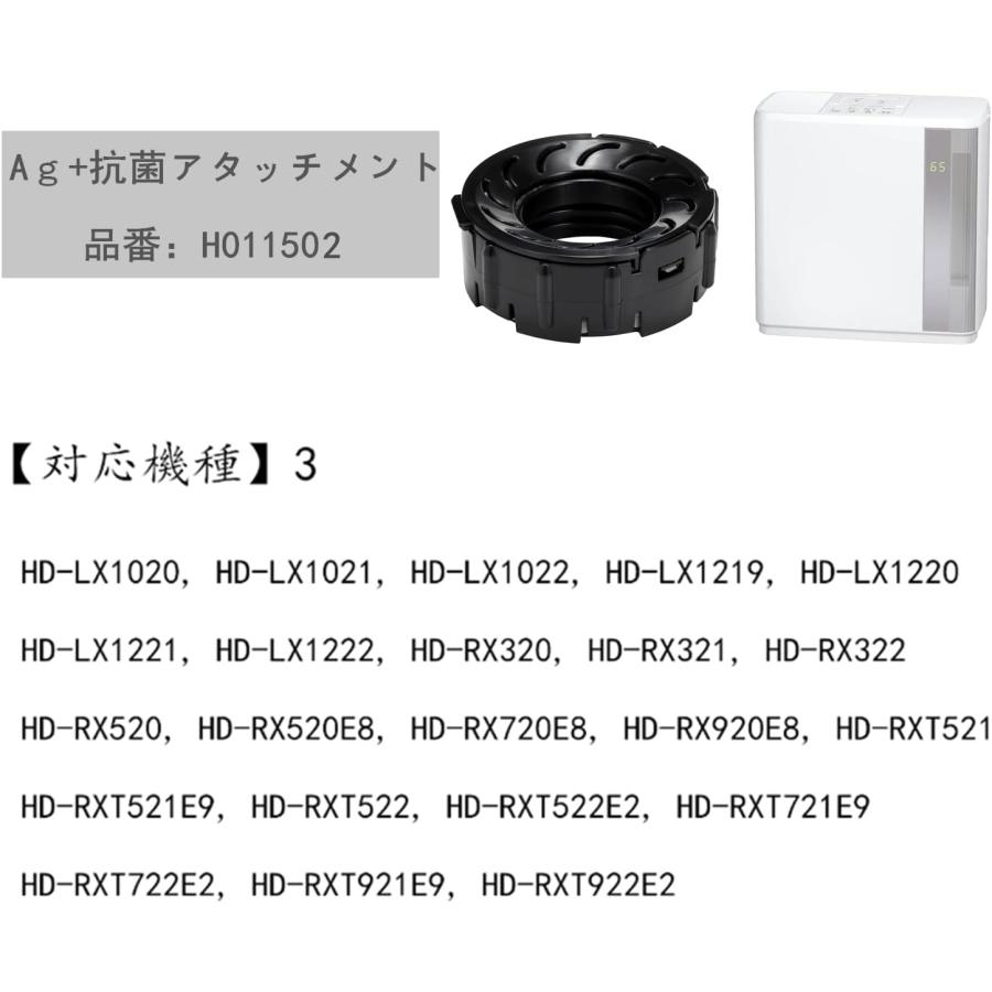 H011502 Aｇ+抗菌アタッチメント ハイブリッド式加湿器 交換用 EX対応H011500 H011501 H011503 イオンカートリッジ 抗菌ユニット互換品 2個入｜ankichi-donya｜08