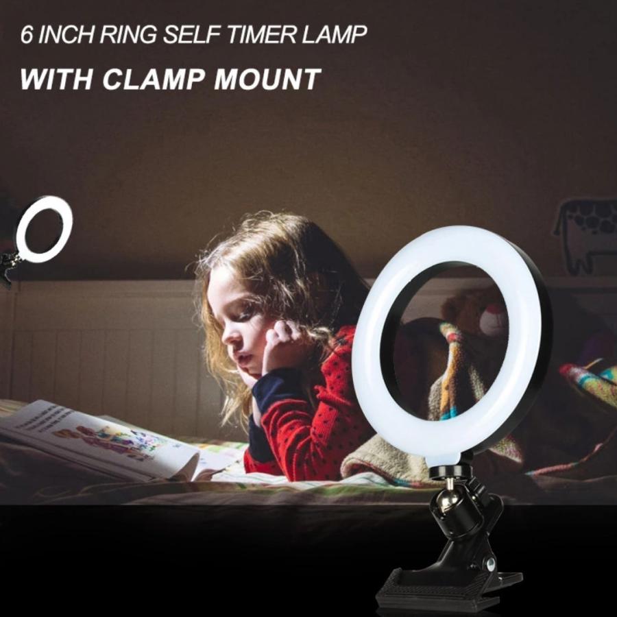 LED 円形デスクライト パソコン スマホライト USB充電式 オンライン