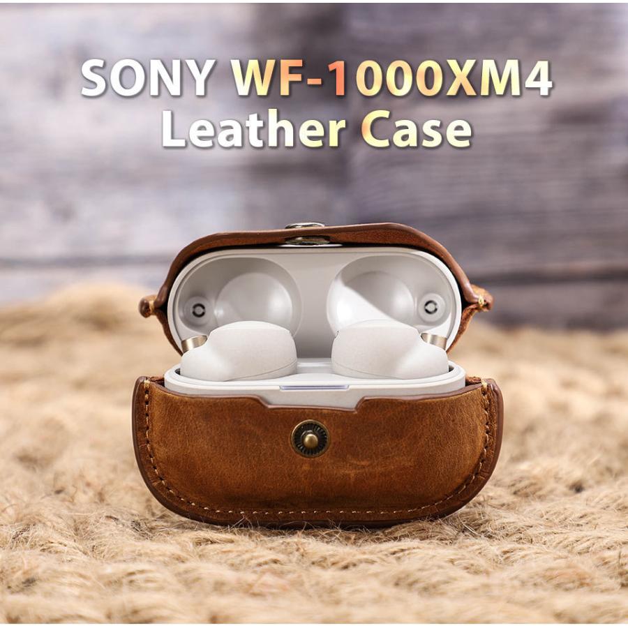 SONY（ソニー） SONY WF-1000XM4 レザー 革 ビンテージ そにー