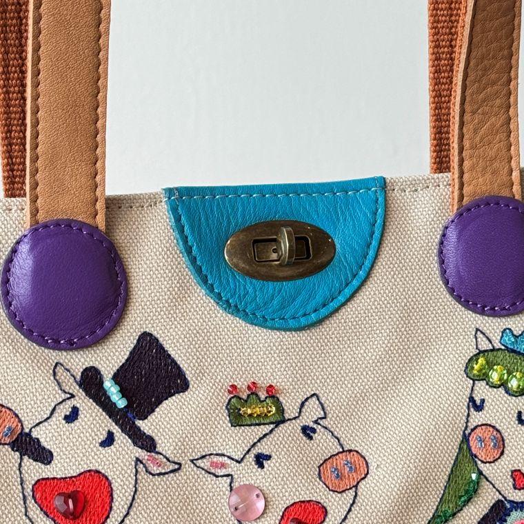 アルベロベロ★オレボレブラ豚さん刺繍★2025新作☆前後2WAY☆週末値下げ！！ ALBEROBELLO 【10％OFF SALE】アルベロベロ(Alberobello