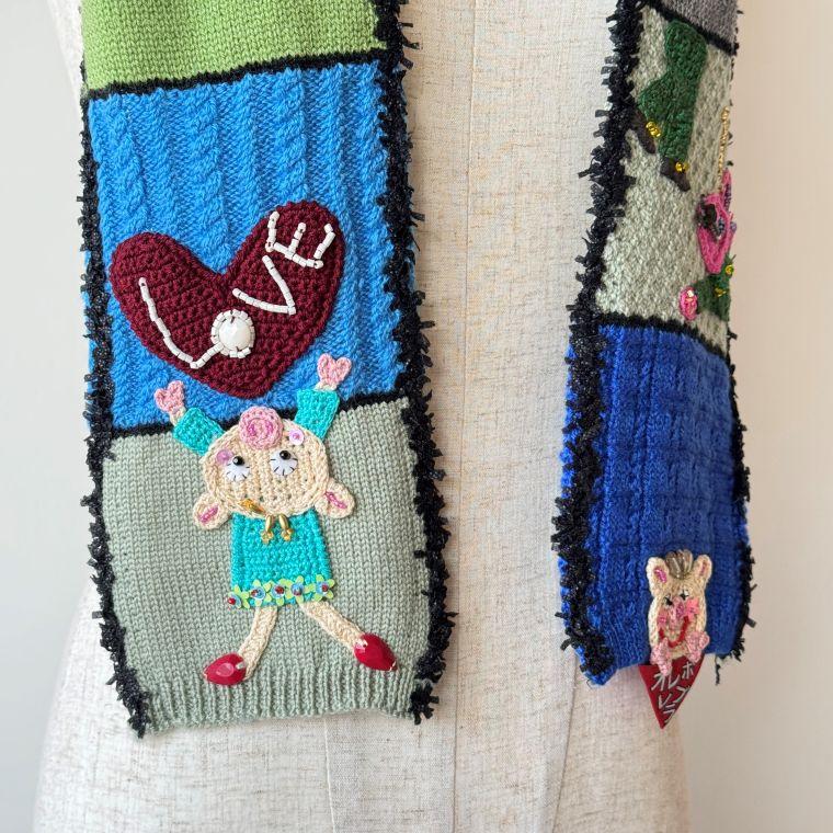 [未使用] OLLEBOREBLA アルベロベロ　マフラー ALBEROBELLO アルベロベロ(Alberobello)オレボレブラカラフルモザイク