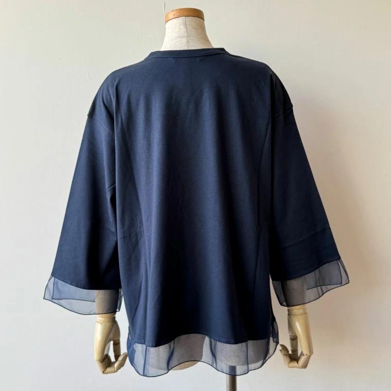 【40％OFF SALE】アルベロベロ(Alberobello)オレボレブラぶたさん＆フラワーアップリケ カットソー（コン）【2025 AUTUMN COLLECTION】送料無料の画像