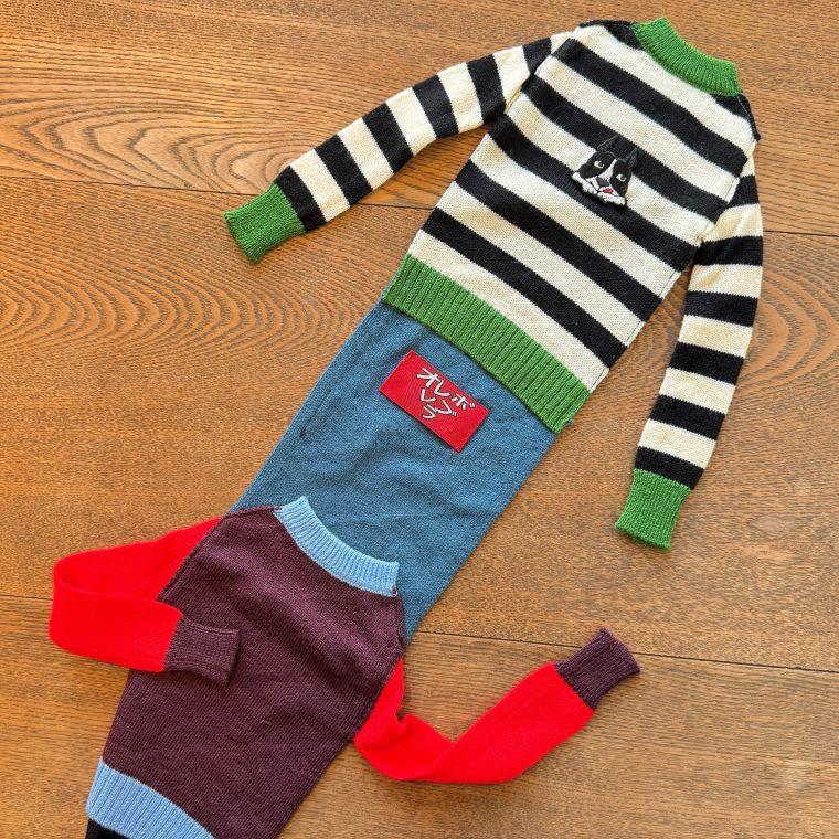 アルベロベロ(Alberobello)オレボレブラぶたさんワッペン付き ニット