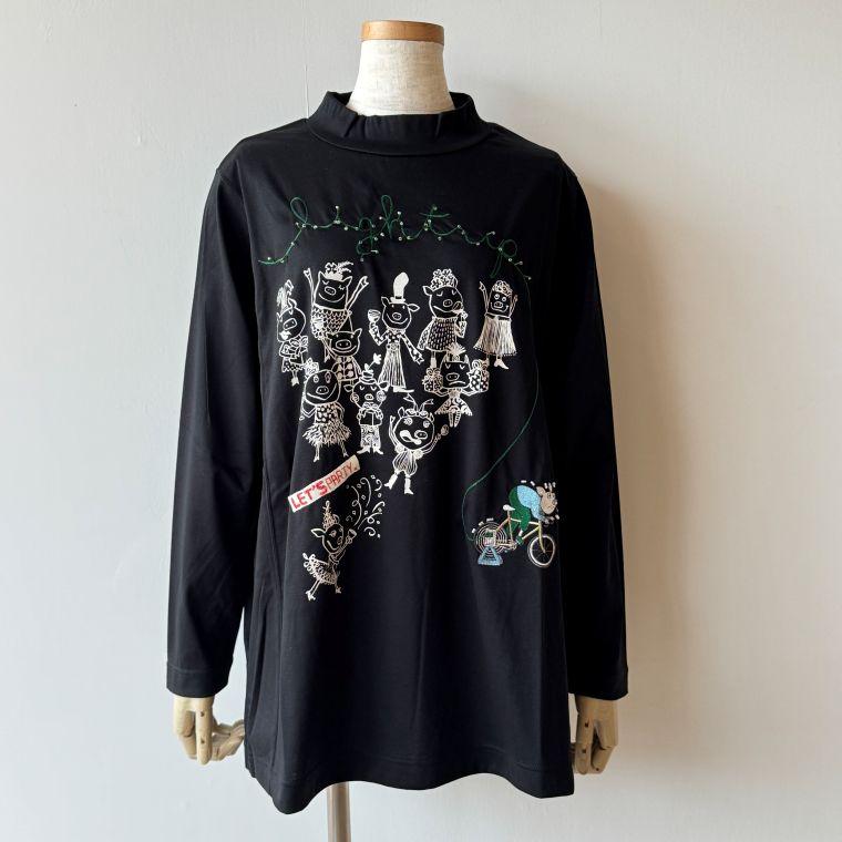 美品オレボレブラ 半袖ブタさん刺繍チュニック アルベロベロ ALBEROBELLO 【40％OFF SALE】アルベロベロ(Alberobello)オレボレブラ