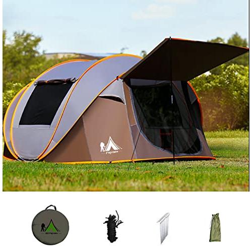 BESTARO テント第2世代 新登場ポップアップテント 1秒設営 5-6人用 超軽量 折りたたみ バージョンアップ 耐水圧4000ｍｍ UVカ 6人用 カーキ