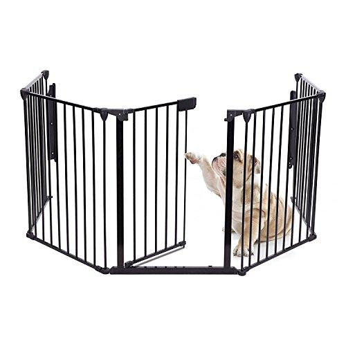 Cuku クークー 犬 柵 室内 ペットフェンス 置くだけ ペット ゲート 赤ちゃん 自立式 ペット柵 ベビーゲート ハースゲート xl 5面セ ペットフェンス 75x60センチメートル