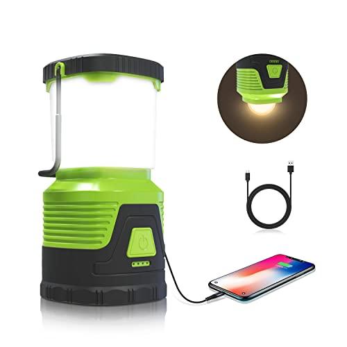 Tekstap LED キャンプ ランタン 充電式 、1000 LM/4つ点灯モード /IP54 防水充電式LEDランタン、5000mAh