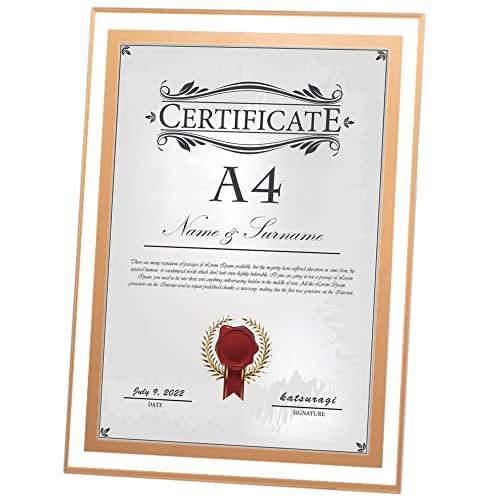 フォトフレーム 判 210x297mm ガラス 写真立て 金 ゴールド おしゃれ 賞状用額縁 表彰状 認定証 インテリア アートフレーム ca644aca932d Anna Style 通販 Yahoo ショッピング