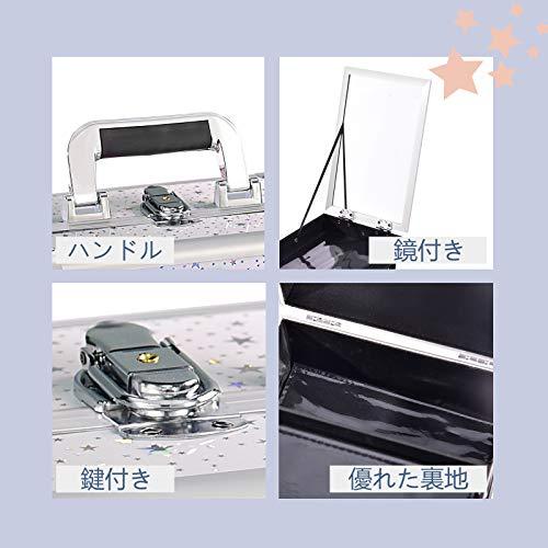 流行に流行にHapilife メイクボックス 2段トレイ 鏡付き 化粧ボックス