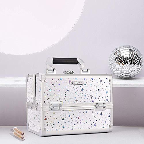 流行に流行にHapilife メイクボックス 2段トレイ 鏡付き 化粧ボックス