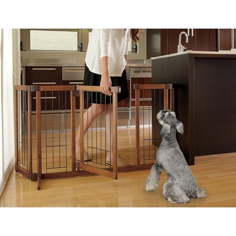 リッチェル ペット用 木製おくだけドア付ゲート S ブラウン S サイズ ペット用品、生き物 犬用品 ゲート、フェンス B1261143718(11232円)