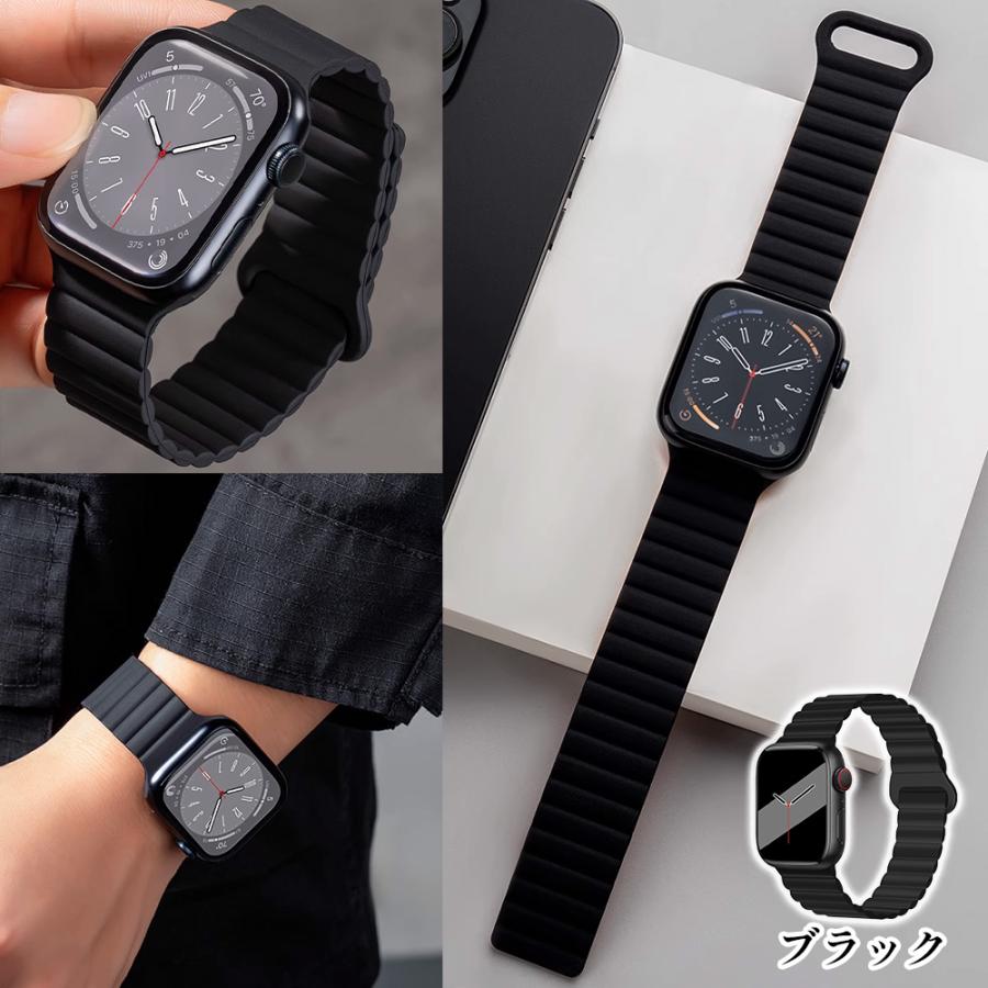 アップルウォッチ　バンド 46mmケース用ブラックスポーツバンド - S/M - Apple（日本）
