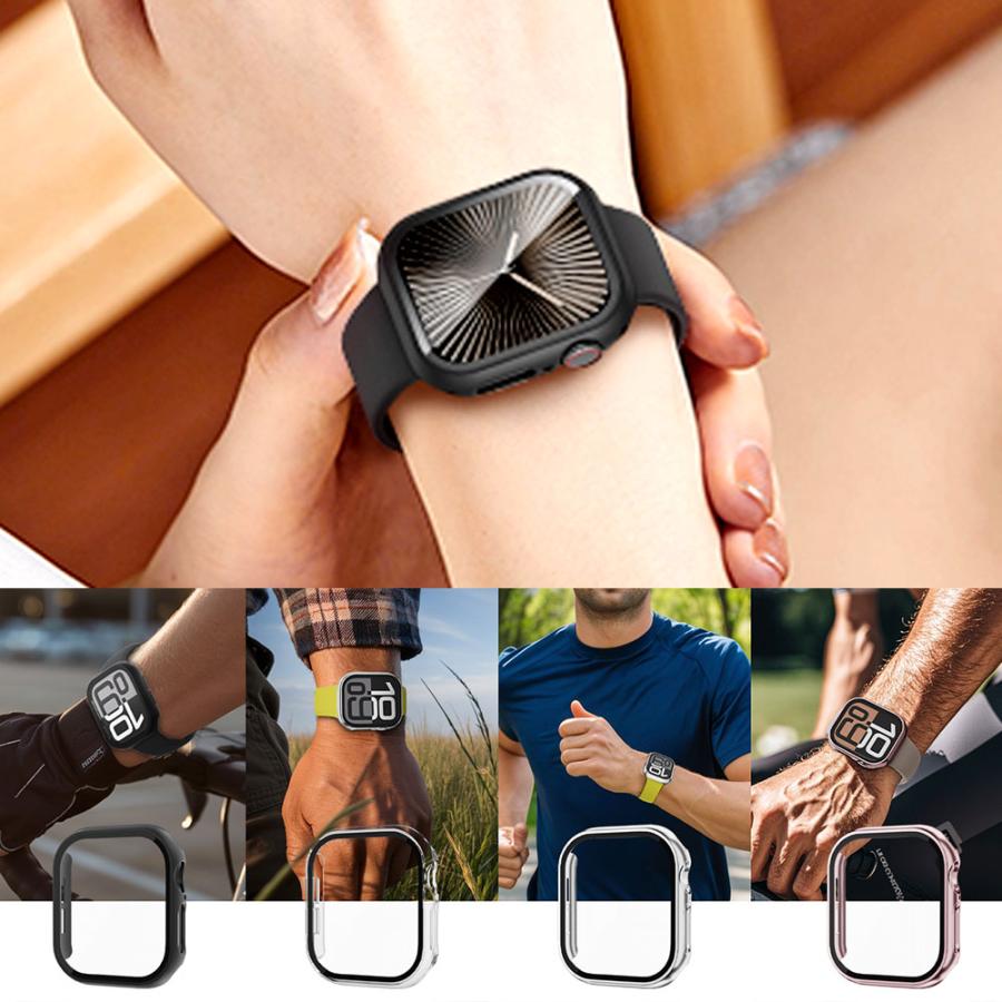 【新品】46mm（Series 10/Series 11）対応ケースベルト付き Apple Watch シリーズ11対応 アップルウォッチ カバー apple watch se