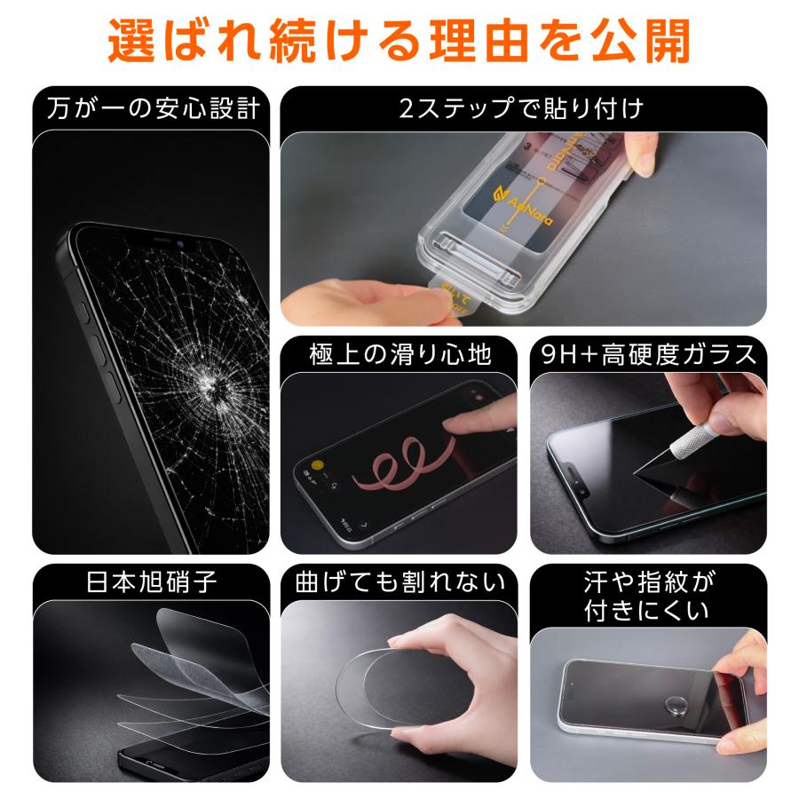 iPhone ガラスフィルム iPhone17 Pro 17e 16 16e iPhone Air 16 Pro iPhone15 フィルム ブルーライトカット 覗き見防止 iPhone14 13 iPhone SE2 SE3 SE 3世代 | iPhone | 02