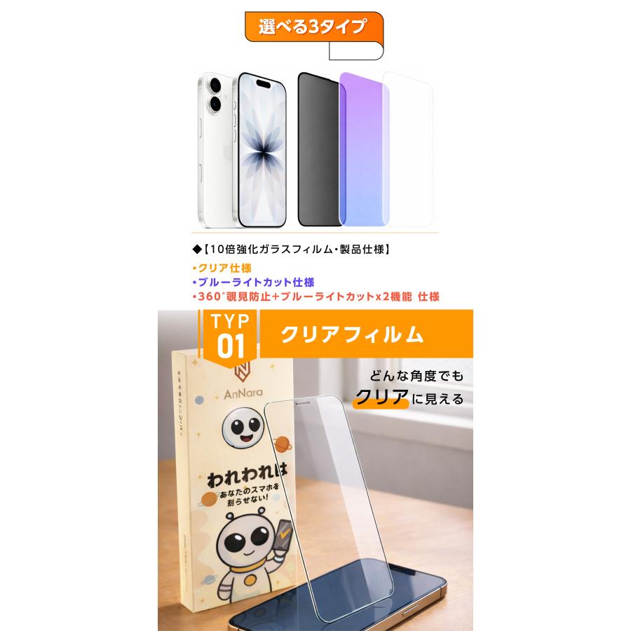 iPhone ガラスフィルム iPhone17 Pro 17e 16 16e iPhone Air 16 Pro iPhone15 フィルム ブルーライトカット 覗き見防止 iPhone14 13 iPhone SE2 SE3 SE 3世代 | iPhone | 12