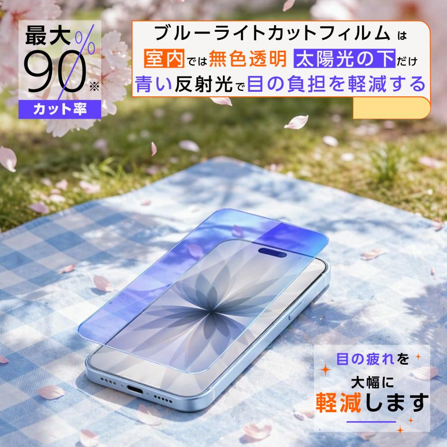 iPhone 保護フィルム iPhone17 ガラスフィルムブルーライトカット iPhone17e iPhone16 16e iPhone15 iPhone17 16 15 14シリーズ SE 13 pro Max SE3 Air 10H | iPhone | 11