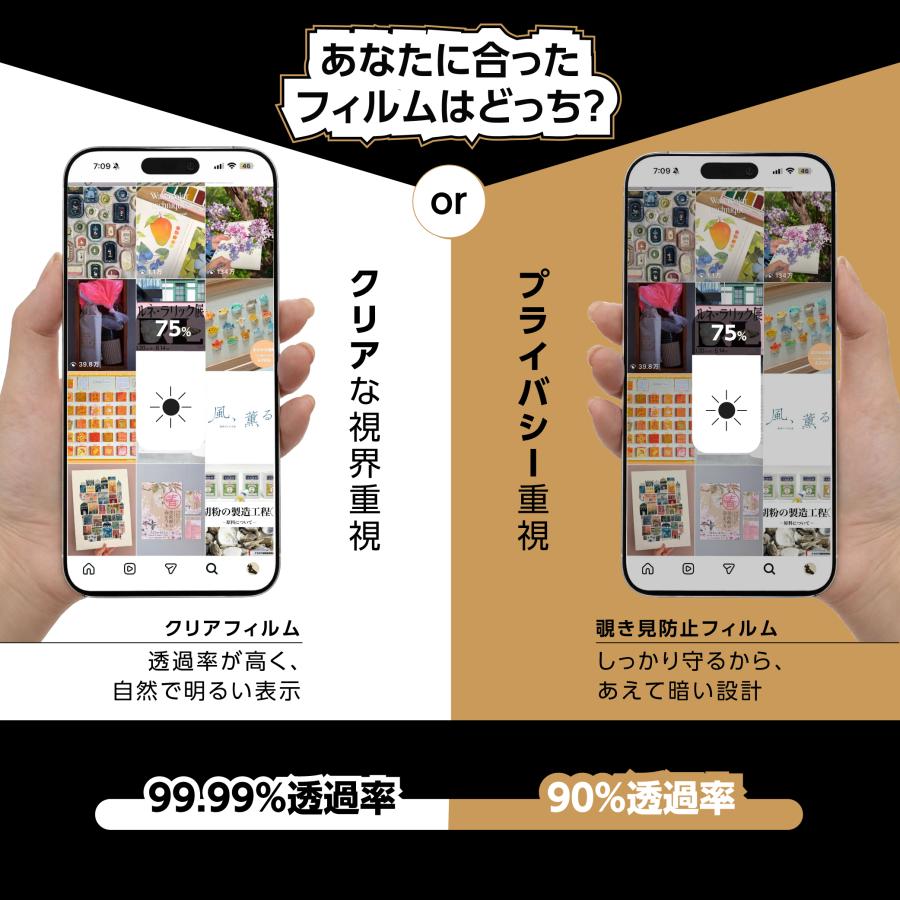 iPhone17 ガラスフィルム 360°覗き見防止 ブルーライトカット iPhone 17e 16 16e 15 14 13 Pro Max 保護フィルム iPhone SE3 Pro フィルム 除き見防止 | iPhone | 08