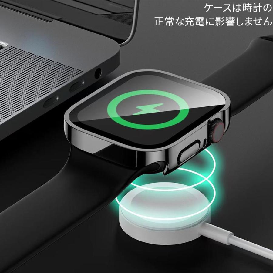 アップルウォッチ カバー 防水 applewatchカバー ケース46mm 45mm 44mm 42mm 40mm 41mm シリーズ10 9 se 8 7 6 5 4 強化ガラス ポイント利用 | Apple Watch | 33