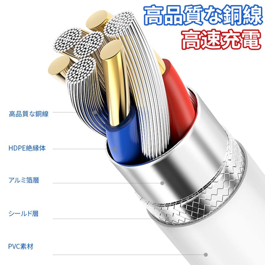 appleケーブル PD 充電器 Type-C Appleケーブル アイフォン ライトニングケーブル 1M アップル ポイント利用 | ブランド登録なし | 08