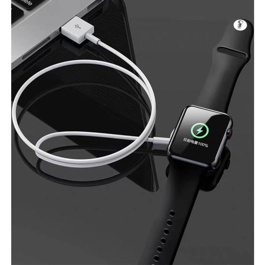 Apple Watch 充電器 アップルウォッチ ワイヤレス充電器 持ち運び series 8 7 SE 6 5 4 3 2 1 USB  急速 高速 磁気 マグネット ケーブル｜annasui｜17