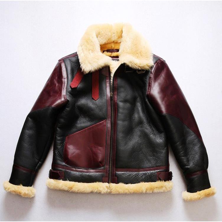 レザージャケット 羊革 ムートンウールフライトジャケット 厚手 レザージャケット 羊革 ムートンウールフライトジャケット 厚手